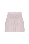 Isabel Marant Étoile Goldie Lace-insert Pleated Mini Skirt In Pink