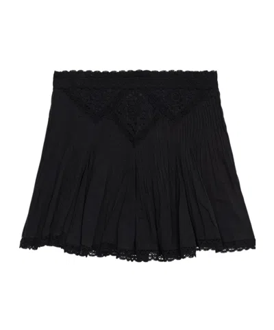 Isabel Marant Étoile Goldie Short Lace Skirt In Black