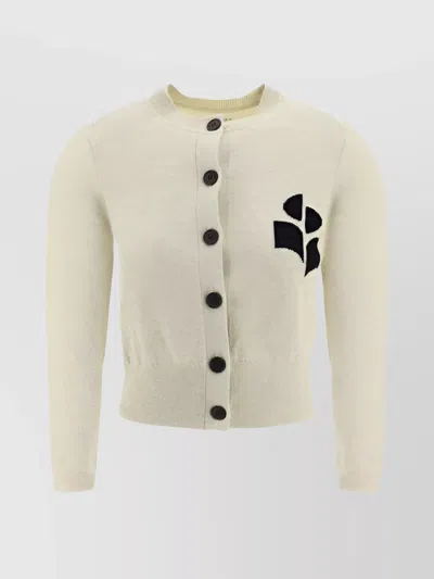 ISABEL MARANT ÉTOILE GRAPHIC COTTON CROPPED CARDIGAN