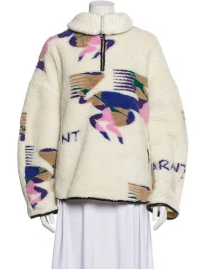 Pre-owned Isabel Marant Étoile Graphic Print Coat In Neutrals