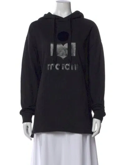 Pre-owned Isabel Marant Étoile Graphic Print Crew Neck Hoodie In Black