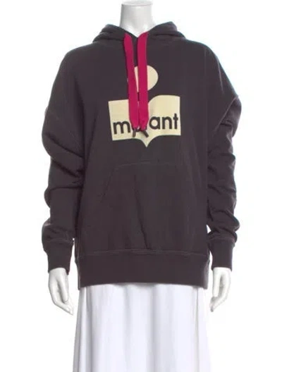 Pre-owned Isabel Marant Étoile Graphic Print Crew Neck Hoodie In Gray