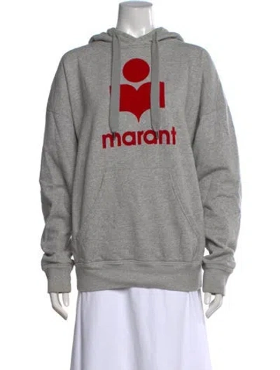 Pre-owned Isabel Marant Étoile Graphic Print Crew Neck Hoodie In Grey