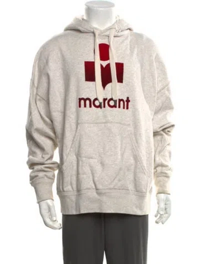 Pre-owned Isabel Marant Étoile Graphic Print Crew Neck Hoodie In Neutrals