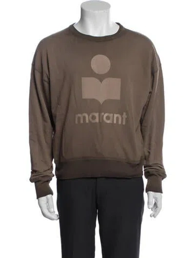 Pre-owned Isabel Marant Étoile Graphic Print Crew Neck Pullover In Brown