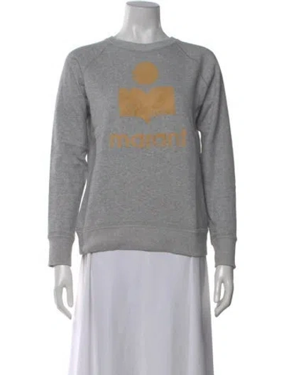 Pre-owned Isabel Marant Étoile Graphic Print Crew Neck Sweater In Gray