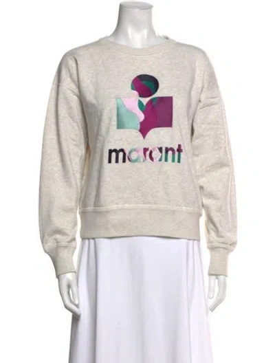 Pre-owned Isabel Marant Étoile Graphic Print Crew Neck Sweater In Grey