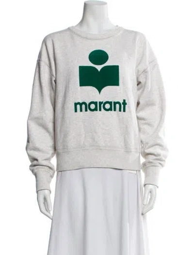Pre-owned Isabel Marant Étoile Graphic Print Crew Neck Sweatshirt In Gray