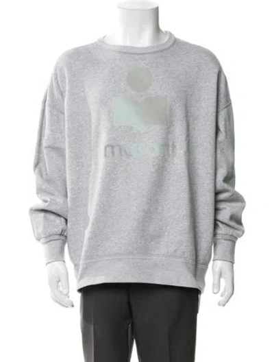 Pre-owned Isabel Marant Étoile Graphic Print Crew Neck Sweatshirt In Gray