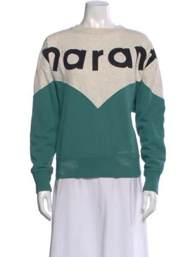 Pre-owned Isabel Marant Étoile Graphic Print Crew Neck Sweatshirt In Multi