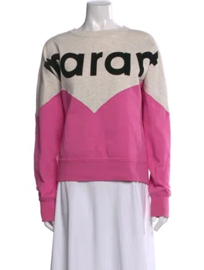 Pre-owned Isabel Marant Étoile Graphic Print Crew Neck Sweatshirt In Multi