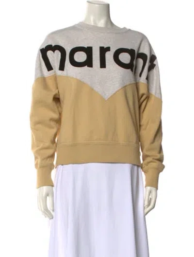 Pre-owned Isabel Marant Étoile Graphic Print Crew Neck Sweatshirt In Neutral