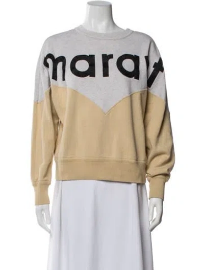 Pre-owned Isabel Marant Étoile Graphic Print Crew Neck Sweatshirt In Neutral