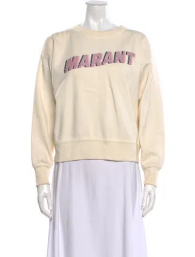 Pre-owned Isabel Marant Étoile Graphic Print Crew Neck Sweatshirt In Neutral