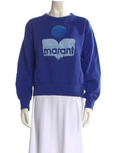 Pre-owned Isabel Marant Étoile Graphic Print Crew Neck Sweatshirt In Purple