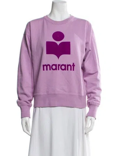 Pre-owned Isabel Marant Étoile Graphic Print Crew Neck Sweatshirt In Purple