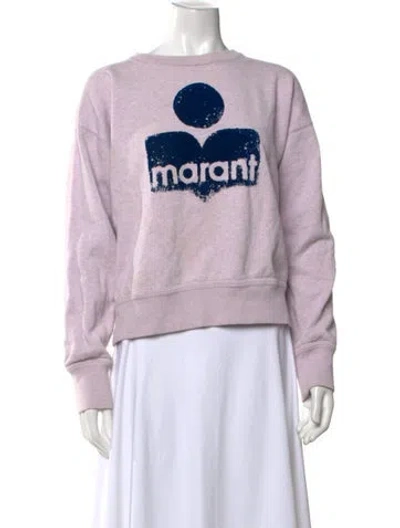 Pre-owned Isabel Marant Étoile Graphic Print Crew Neck Sweatshirt In Purple