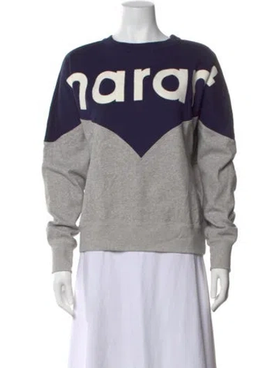Pre-owned Isabel Marant Étoile Graphic Print Crew Neck Sweatshirt In Red