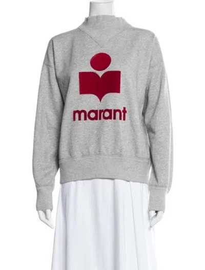 Pre-owned Isabel Marant Étoile Graphic Print Crew Neck Sweatshirt In White