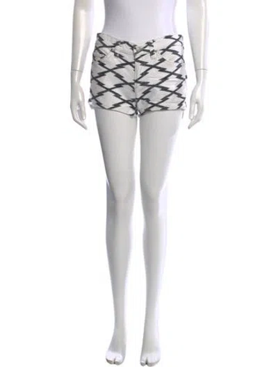 Pre-owned Isabel Marant Étoile Graphic Print Mini Shorts In Neutral