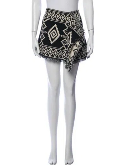 Pre-owned Isabel Marant Étoile Graphic Print Mini Skirt In Black