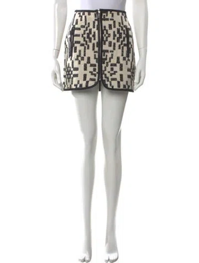 Pre-owned Isabel Marant Étoile Graphic Print Mini Skirt In Neutral