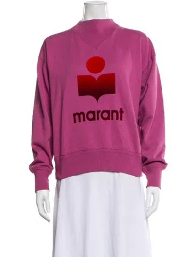 Pre-owned Isabel Marant Étoile Graphic Print Mock Neck Sweater W/ Tags In Purple