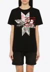 Isabel Marant Étoile Zewel Graphic-print Cotton T-shirt In Black