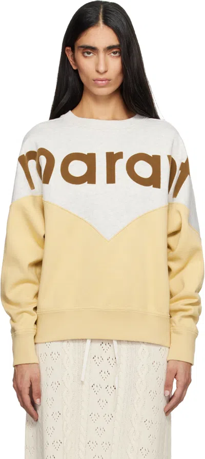 ISABEL MARANT ÉTOILE GRAY & YELLOW HOUSTON SWEATSHIRT