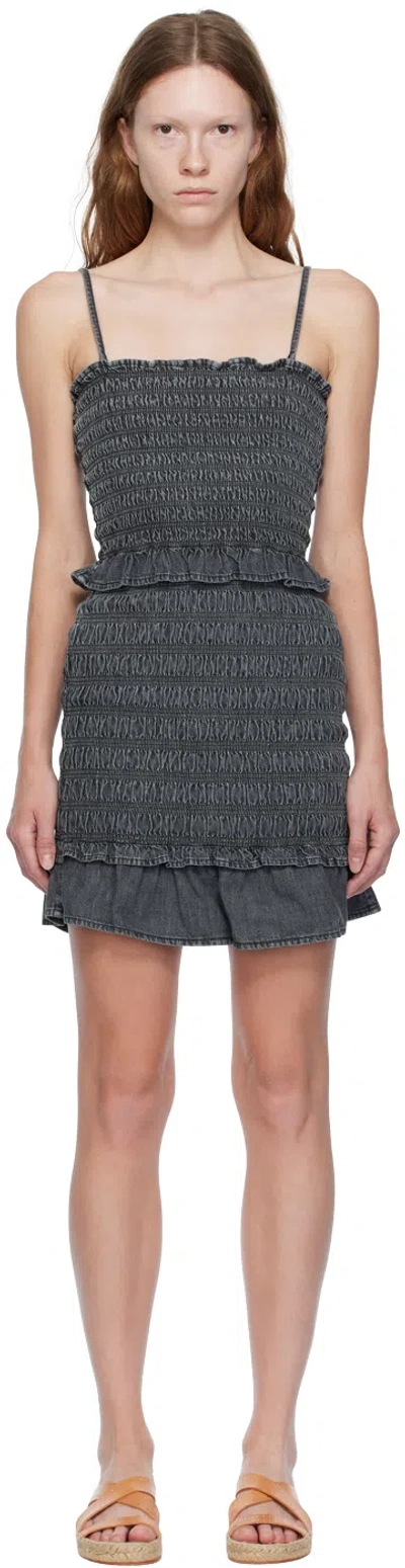 Isabel Marant Étoile Gray Djina Minidress In 02dg Dark Grey