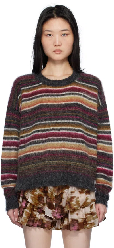 Isabel Marant Étoile Gray Drussell Sweater In Faded Black