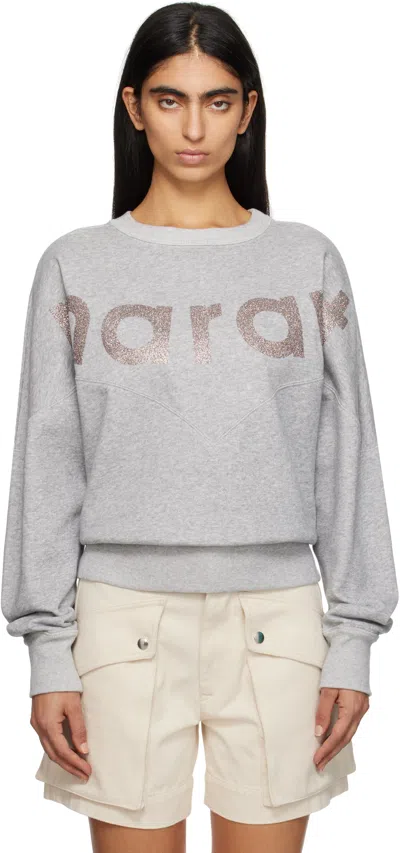 Isabel Marant Étoile Gray Houston Sweatshirt In Grey/silver