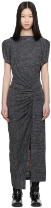 Isabel Marant Étoile Gray Isabella Midi Dress In 02an Anthracite