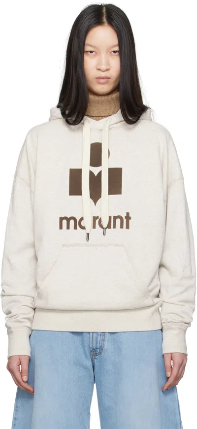Isabel Marant Étoile Gray Mansel Hoodie In Ecki Ecru/khaki