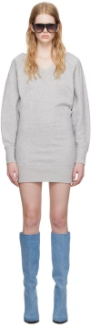 Isabel Marant Étoile Gray Manuela Minidress In 02gy Grey