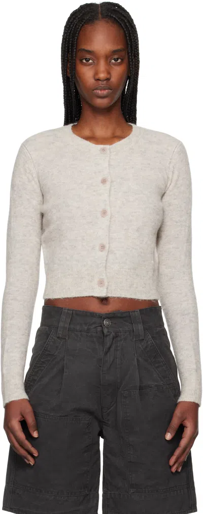 Isabel Marant Étoile Gray Nity Cardigan In Sand