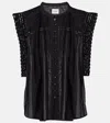 Isabel Marant Étoile Grecia Lace-trimmed Cotton Blouse