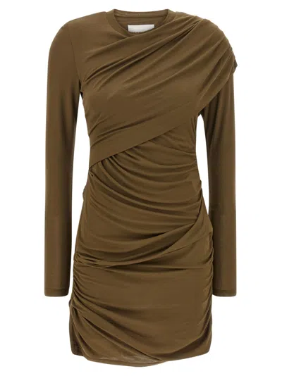 Isabel Marant Étoile Denise Dresses Green In Brown