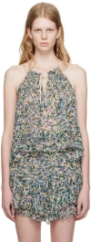 Isabel Marant Étoile Green Fabino Tank Top In Geec Green/ecru