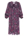 Isabel Marant Étoile Greila Midi Dress In Purple