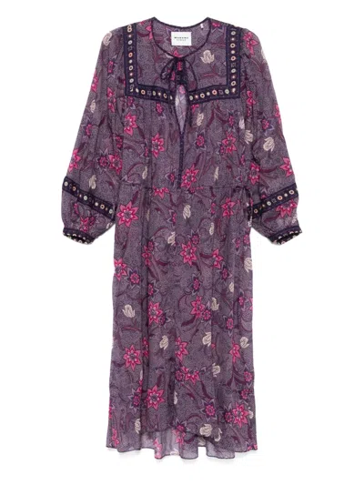 Isabel Marant Étoile Greila Midi Dress In Purple