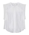 Isabel Marant Étoile Gresia Crochet-trimmed Pintucked Cotton-voile Top In White