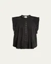Isabel Marant Étoile Gresia Sleeveless Lace Button-front Top