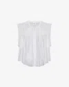 Isabel Marant Étoile Gresia Crochet-trimmed Pintucked Cotton-voile Top In White