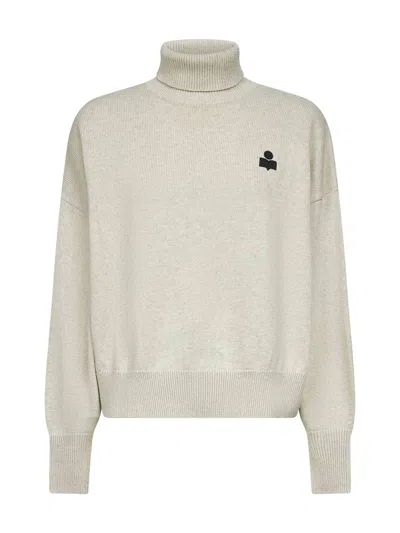 ISABEL MARANT ÉTOILE GREY COTTON AND WOOL NASHA SWEATER