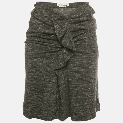 Pre-owned Isabel Marant Étoile Grey Jersey Ruffled Mini Skirt M In Gray