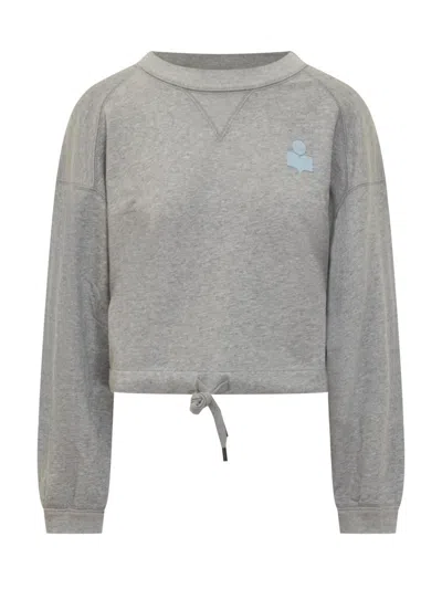 Isabel Marant Étoile Grey Logo Crew Neck Sweater In Gray