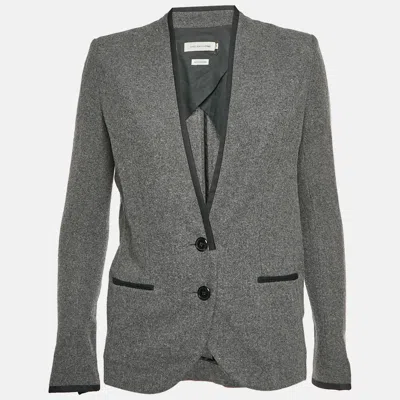 Pre-owned Isabel Marant Étoile Grey Wool Single Breasted Blazer S In Gray