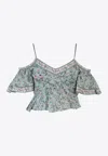 Isabel Marant Étoile Off-shoulder Floral-print Cotton Blouse In Multicolor