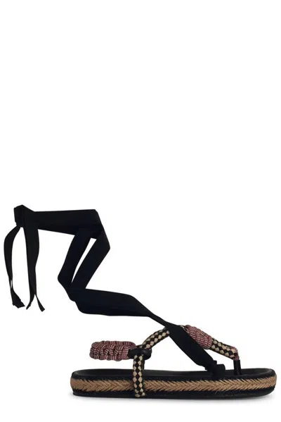 Isabel Marant Étoile Isabel Marant Etoile 'gypsa' Black Cotton Blend Sandals Women